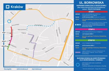 Ul. Borkowska - objazdy